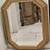 Gold Wood Frame Beveled Wall Hanging Mirror Entry Vanity Bedroom Bathroom Italy 3 thumbnail