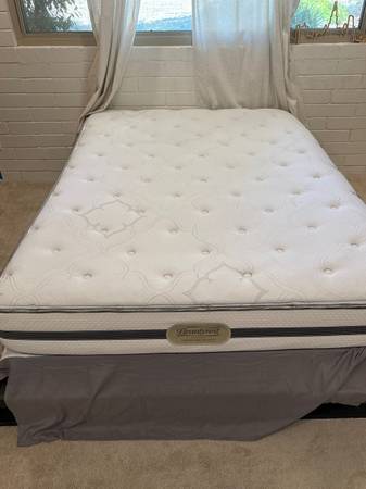Queen Bed Frame + Queen Box Spring + Queen Mattress 1