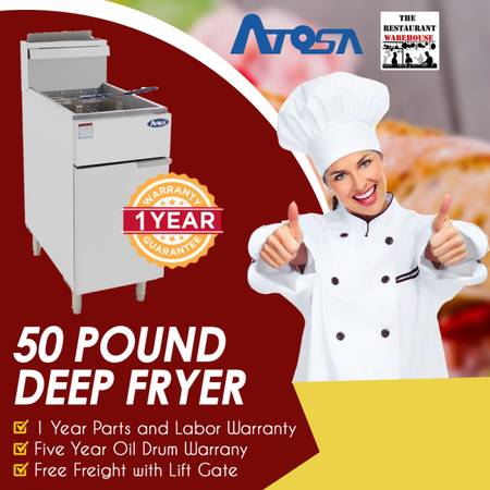 1 🍟🍗 Atosa 50 pound Fryer 🍟 Restaurant and Food Truck Equipment 1