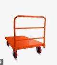 rugged metal industrial cart on casters 1