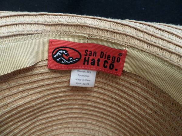 San Diego Hat Company~Sombrero de paja tejida con crochet y ala ancha~Como nuevo~ - $20 (los ángeles)63471428124801121