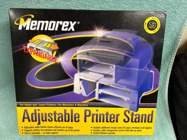 Memorex Expandable Adjustable Printer Stand (NEW) 1
