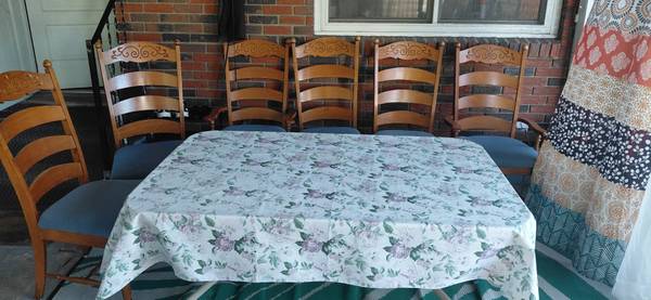 Solid Wood Cochrane Dining Table Set - 1 Leaf & 6 Chairs 1