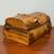 Vintage Burl Craft Solid Log Wood Jewelry Treasure Box Chest 2 thumbnail