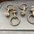 4 Antique Steel Bolted Hooks On Rings ! 1 thumbnail