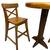 Solid Wood Kids Bistro Dining Set 3 Tables 5 Cross-Back Stools 15 thumbnail