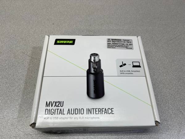 SHURE  MVX2U  DIGITAL  AUDIO  INTERFACE  XLR  USB  ADAPTER 1
