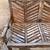 48” Wide Rustic Brown Acacia Wood Outdoor Loveseat with Chevron Design 16 thumbnail