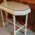 Antique 8-sided table with glass top 3 thumbnail