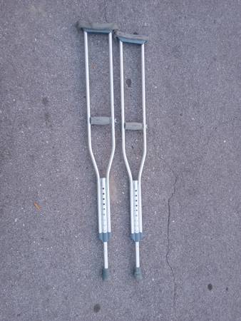 Adult adjustable aluminum crutches $15 FIRM 1