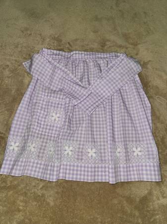 Vintage Gingham half Apron 1