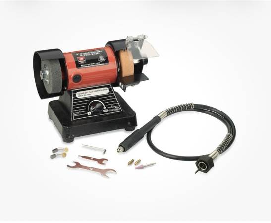 New Bench Grinder Rotary Flexible Shaft Polisher Die Carving 10,000 RPM with lot 1