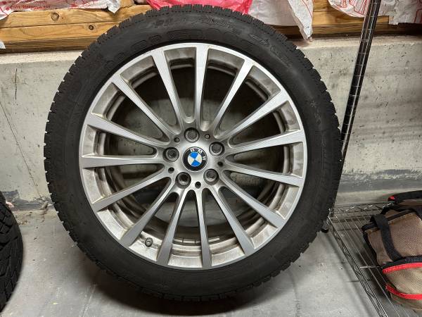 245/45/18 Set of Winter Wheels, OEM BMW Alloy 5x112 rims - $900 (Arlington MA/Windham NH)63438880928259123