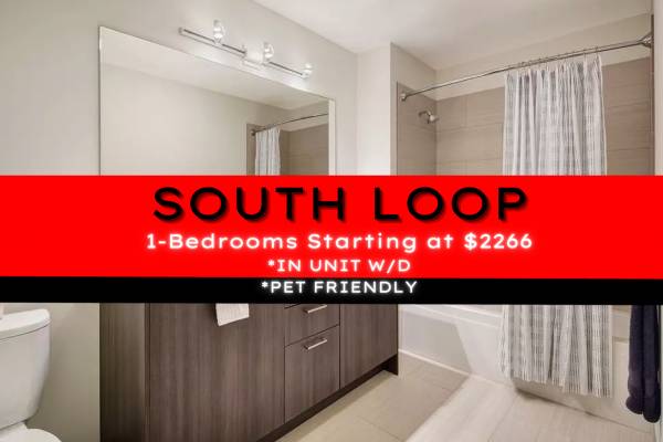 $2,266 / 1br - SOUTH LOOP 1 Bedroom w/ Balcony + Hardwood Floors + In-Unit W/D (South Loop, Chicago)63898986539778120