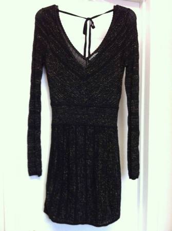black and gold guess dress Guess Black and Gold Metallic Party Dress, Size 0