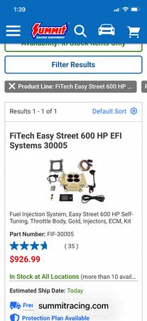 Fitech EFI, MSD Ignition, Pro Billet Distributor and Torker II Intake 1