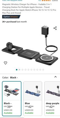 3 in 1 Nano Wireless Charger, 3 in1 Foldable Magnetic Charging Station 1