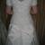 JIM HJELM Off Shoulder White Silk Wedding Gown, Sz 10 14 thumbnail