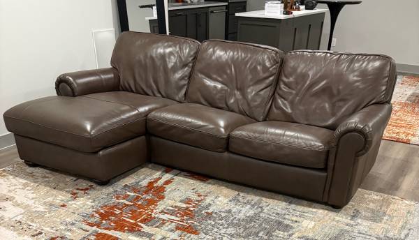 Leather sectional 1