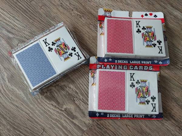 6 brand new deck of large print cards 1