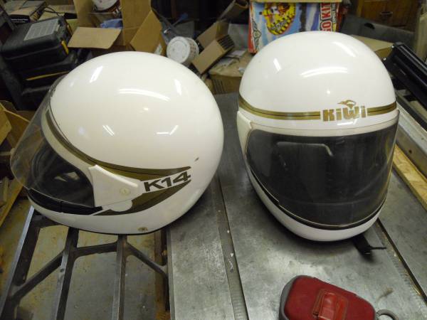 2 Motorcycle helmets 1
