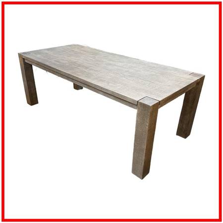 Restoration Hardware Reclaimed Oak Wood Dining Table. Estimated Price: 1
