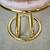 1980's Hollywood Regency Art Deco Brass Vanity Stool 14 thumbnail