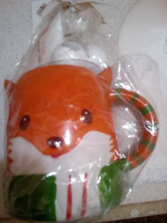 ceramic FOX MUG gift set 1
