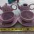pink Tea Set 6 piece cup pot lid saucer mauve girls play ceramic real 1 thumbnail