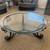 Wrought Iron Coffee Table With an Oval Glass Top 3 thumbnail