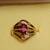 Vintage Natural Rhodolite and Diamond 14K Gold Ring 16 thumbnail