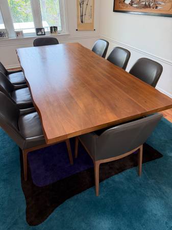 Contemporary solid walnut table 1