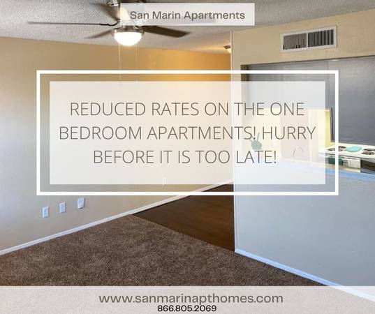 Act Now! One-Bedroom Rentals w/ Promotional Rates – While They Last! 1
