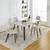 Homy Casa · Stan 5-Piece Dining Set Marble-Look Table + BiegeCh 1 thumbnail