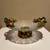 Decorative Glass Fruit Bowl Centerpiece 7”H X 15”L 2 thumbnail
