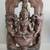 Unique Hand Carved Vintage Wooden Gaj Lakshmi Sculpture 4 thumbnail