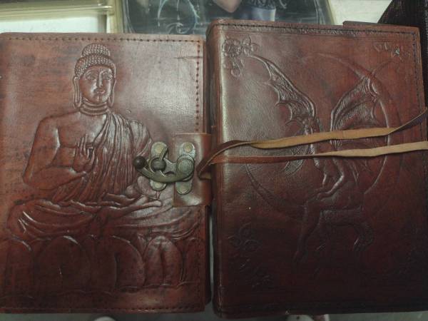 Hand made leather journal /sketch books 1