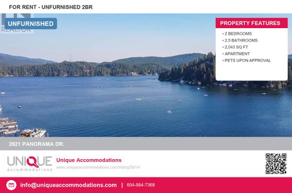 UniqueAccommodations.com ID:5614 Amazing View house in Deep Cove 1