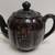 Vintage Dark Brown Glazed Teapot Hand Painted Flowers made in Japan 1 thumbnail