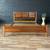 Mid-Century Modern Sculpted Walnut Full-Size Bed Frame by United Furni 2 thumbnail