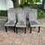 Set of 6 Velvet Grey Dining Chairs 1 thumbnail