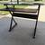 Modern Black Glass Computer Desk w/ Pull-Out Keyboard Tray – Excellent 1 thumbnail
