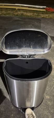 Stainless Trash Can - $15 (East Bridgewater)63439001590403121