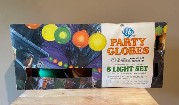 Vintage 1978 General Electric Party Globes Set of 8 Blow Mold 1