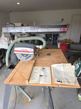 Craftsman 10 inch radial arm saw 1