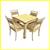 Mid 20th Century Palm Beach Style Table + Four Chairs, Set 1 thumbnail