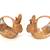 Pair of Vintage Wicker Rabbit Shaped Baskets with Handles 1 thumbnail