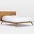 King Mid-Century Platform Bed - Acorn 1 thumbnail