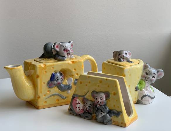 Vintage Ceramic Tea Set (3 items) - dishes - dinnerware - plates 1