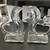 Pair of Vintage mid century New Martinsville Flame or Squirrel tale Candlesticks 9 thumbnail